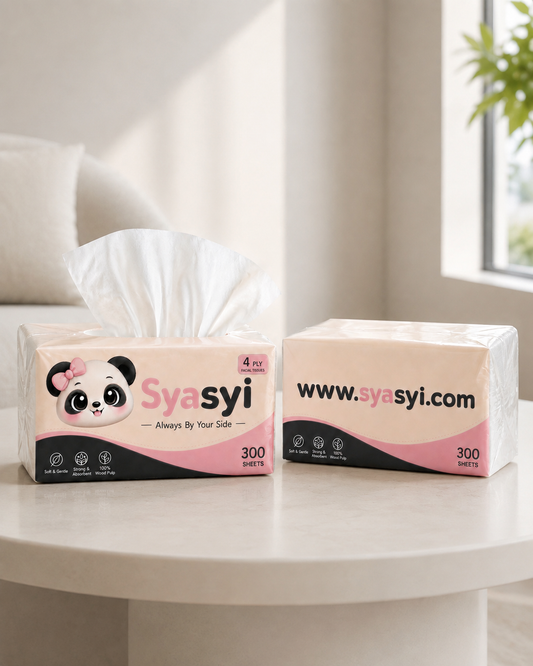 Syasyi 4-Ply Facial Tissue, two-pack lifestyle shot